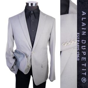 Alain Dupetit Jacket Mens 40R Light Green Sport Coat Blazer Two Button